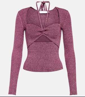 NEW! JONATHAN SIMKHAI alexia sweetheart tie top in mulberry